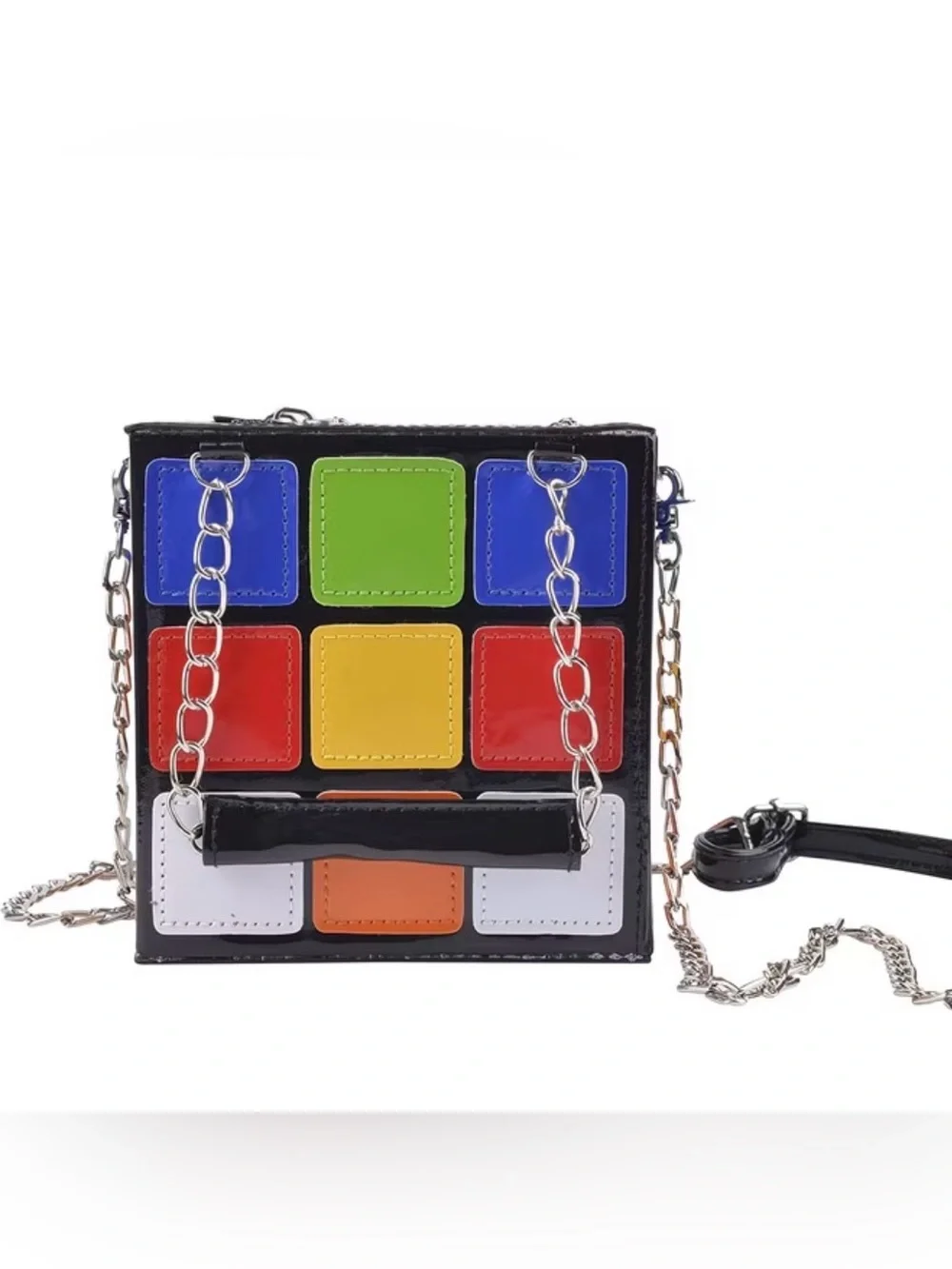 RUBICS CUBE NOVELTY MULTI COLOR CROSSBODY HANDBAG